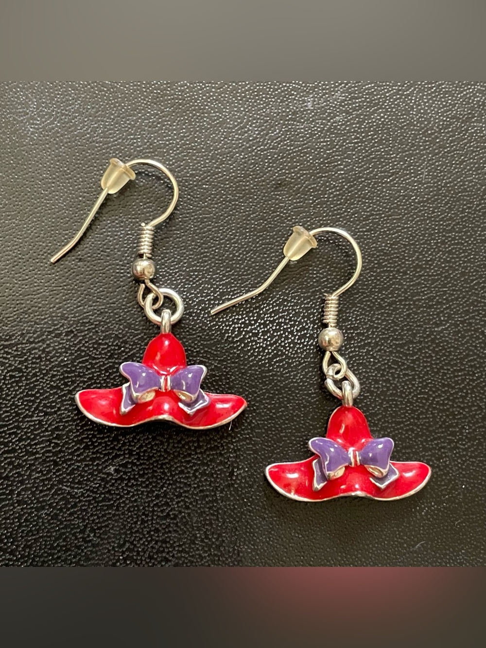 ⚡️ Red Hat Society Earrings Steel NEW Cute!